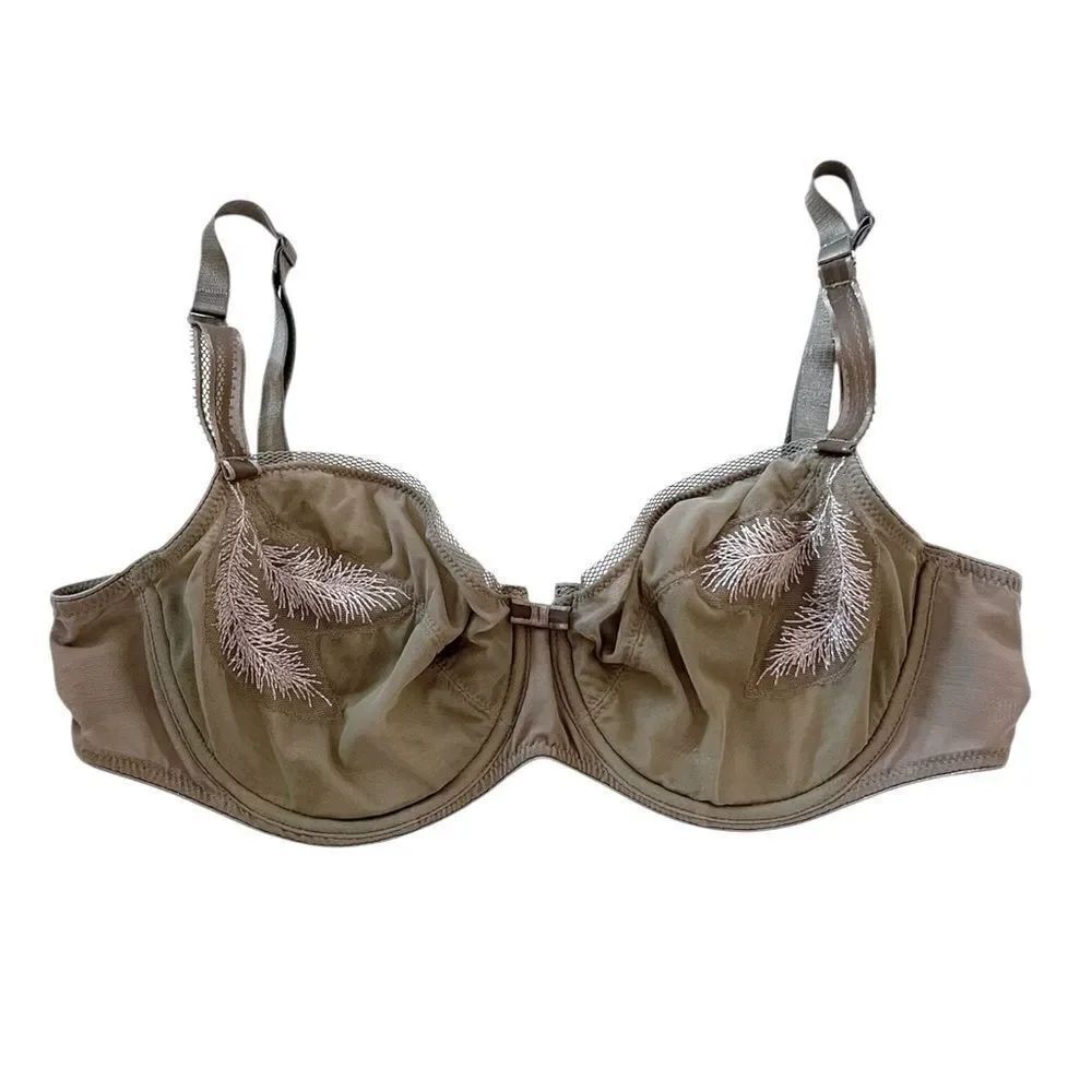 Chantelle Unlined Demi Cup Embroidered Bra